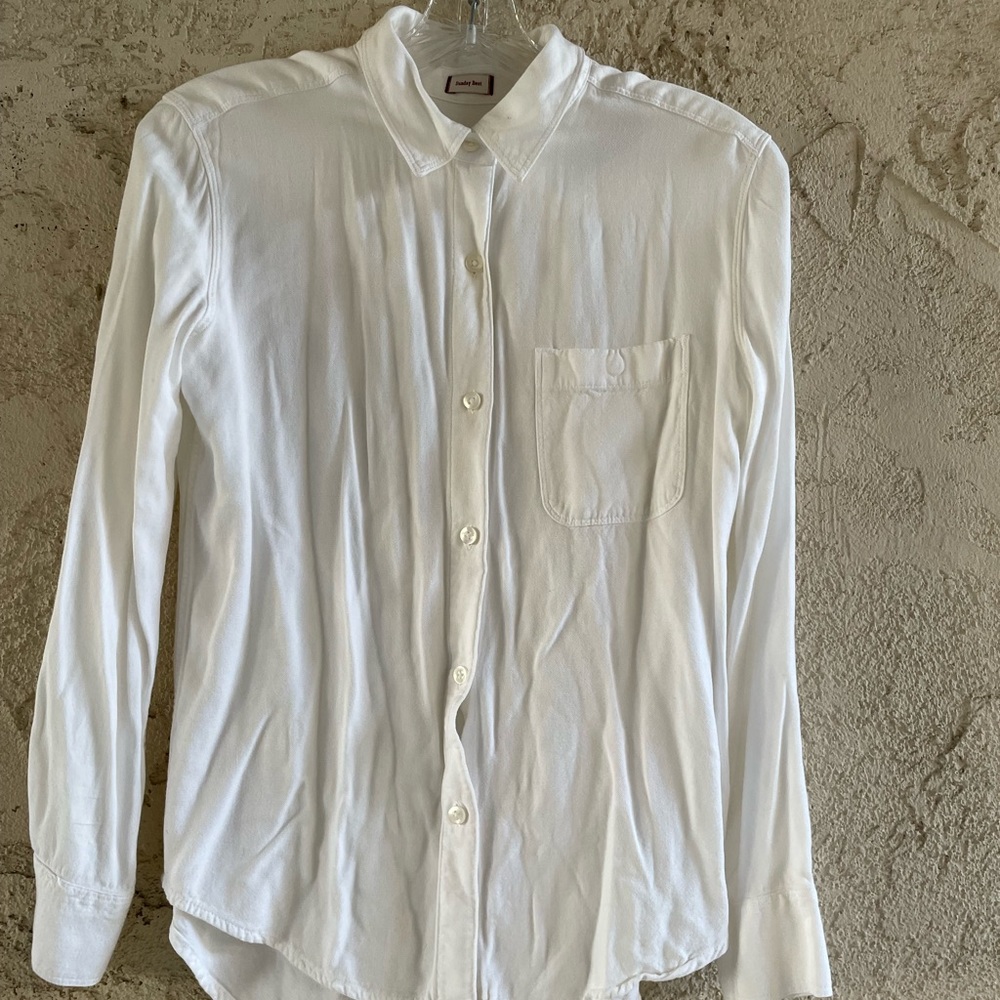 Sunday best white rayon shirt for women
